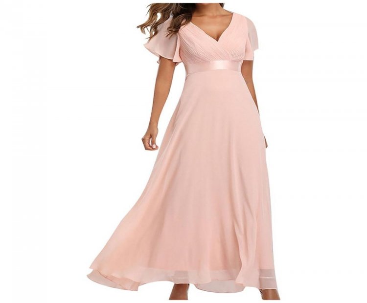 Evening Dresses Ever Pretty EP09890 Elegant V Neck Ruffles Chiffon Formal Evening Gown Party Dress Robe De Soiree 2020 #3