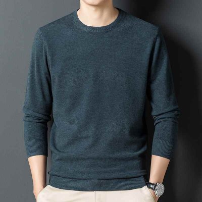 10 Colors Spring Autumn New Men's Thin Knitted Sweater Business Fashion High Quality Wool Sweater Male Brand Bottoming Shirt